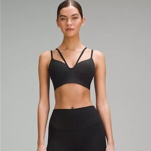 lululemon athletica Black Strappy Ribbed Sports Bra